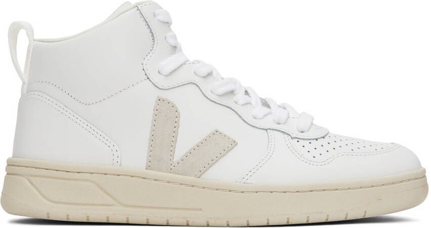 VEJA White Leather V-15 Sneakers