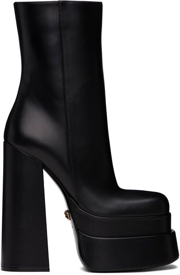 Versace Black Aevitas Platform Boots