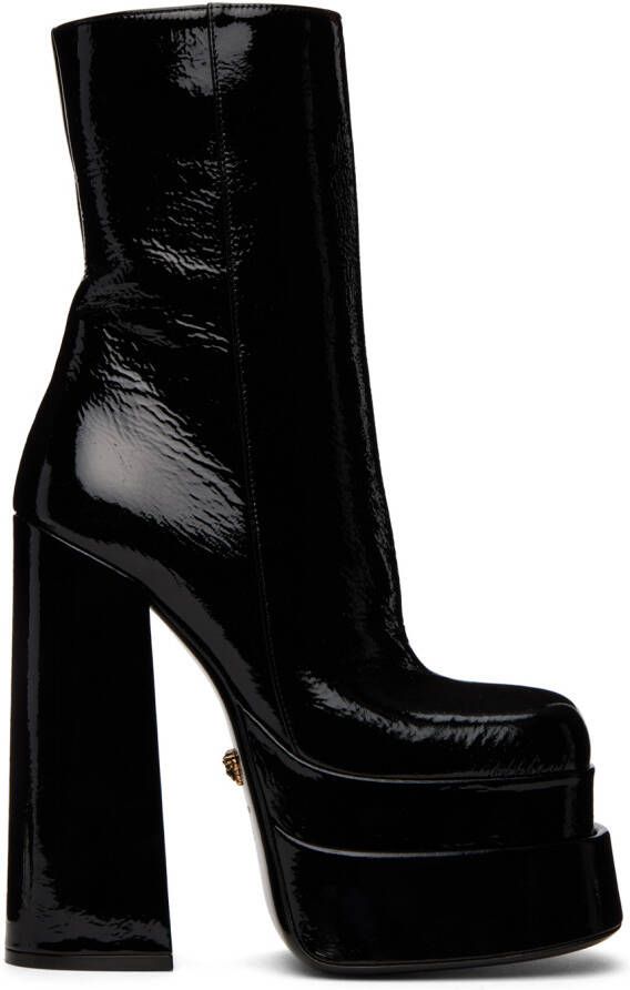 Versace Black Aevitas Platform Boots