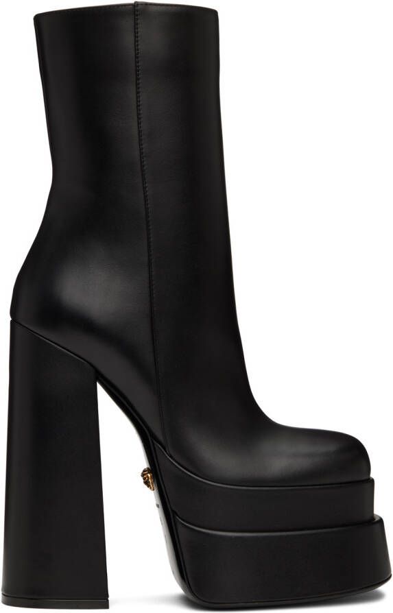Versace Black Aevitas Platform Boots - Picture 3