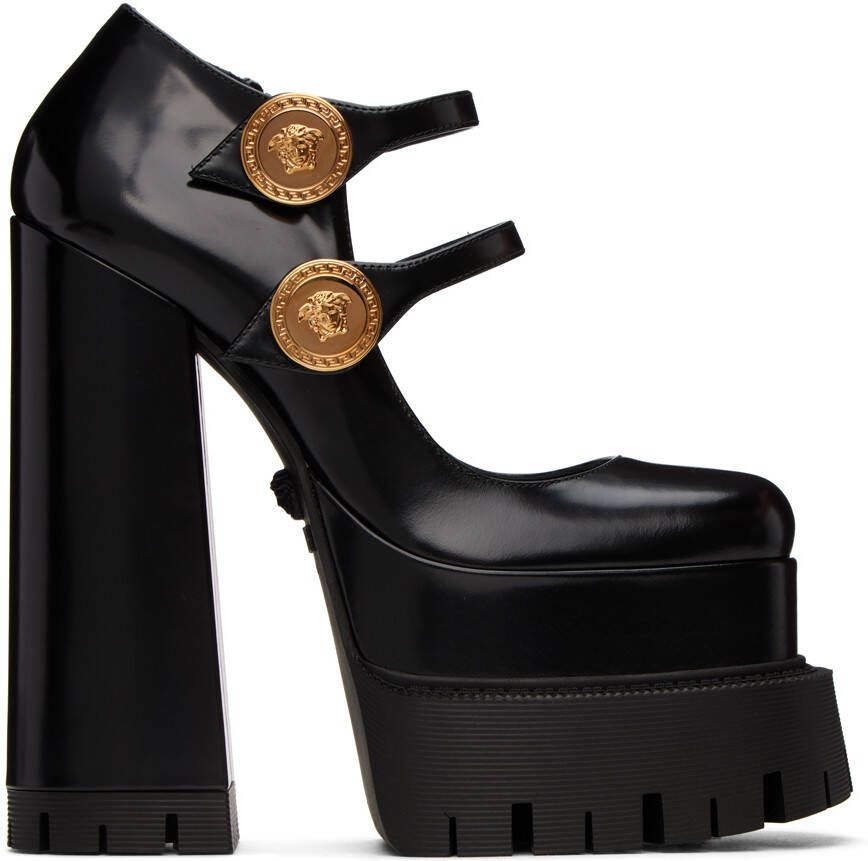 Versace Black Medusa Aevitas Platform Heels