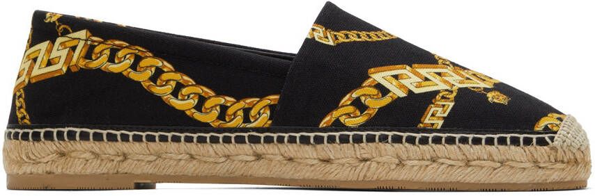 Versace Black Canvas Espadrilles - Picture 5