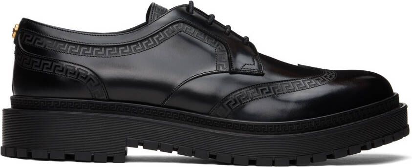 Versace Black Greca Derbys - Picture 4