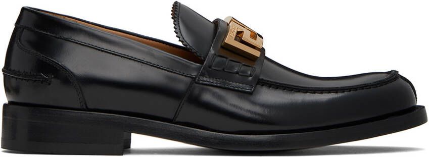 Versace Black Greca Loafers - Picture 4