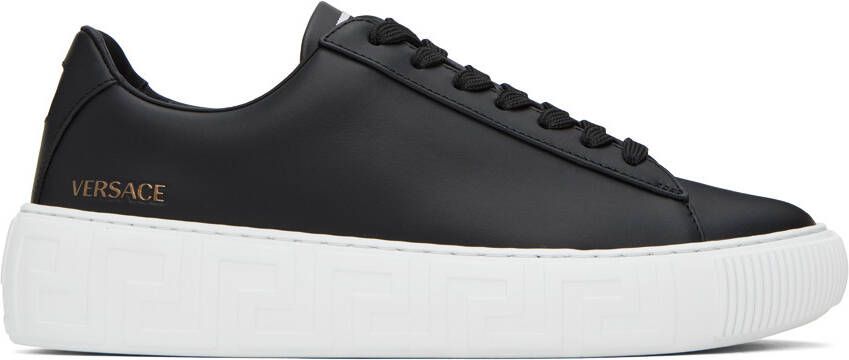 Versace Black Greca Sneakers - Picture 4