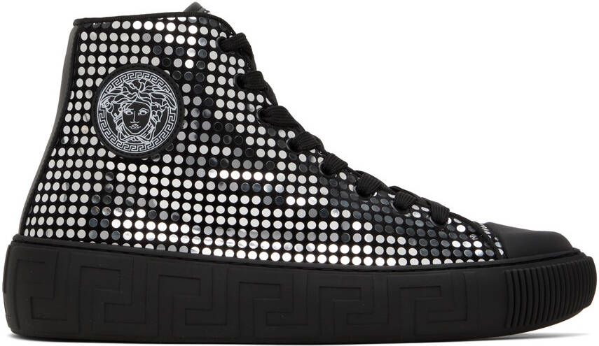 Versace Black Greca Sneakers - Picture 5