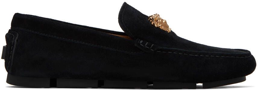 Versace Black 'La Medusa' Loafers - Picture 3