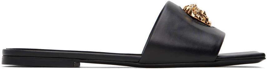 Versace Black 'La Medusa' Sandals - Picture 5