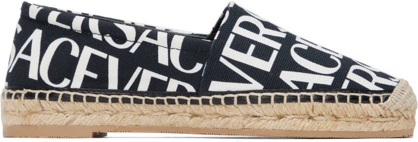 Versace Black Logo Espadrilles - Picture 5
