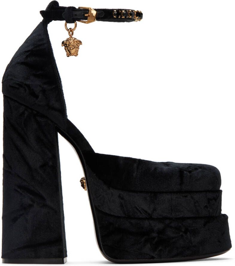Versace Black Medusa Aevitas Heels - Picture 2