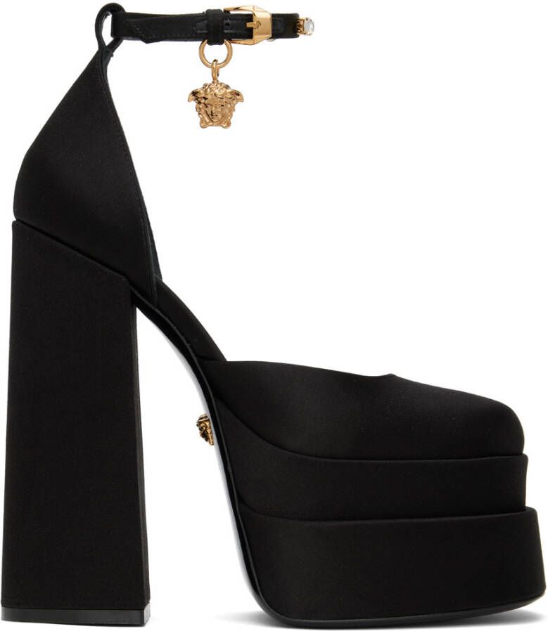 Versace Black Medusa Aevitas Heels - Picture 5