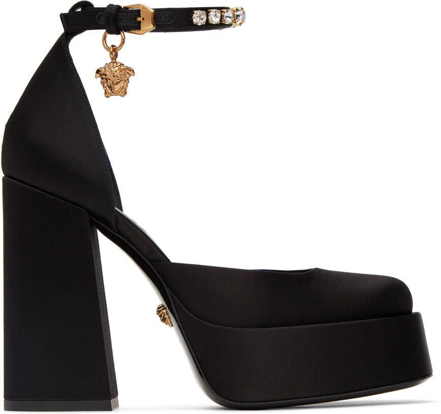 Versace Black Medusa Aevitas Platform Heels - Picture 5