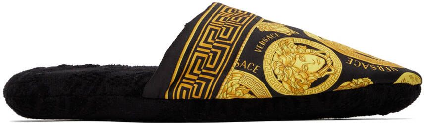 Versace Black Medusa Amplified Slippers - Picture 5