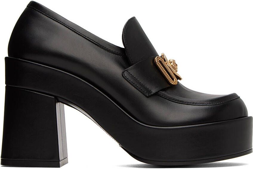 Versace Black Medusa Biggie Platform Heels