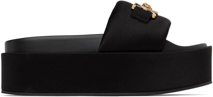 Versace Black Medusa Biggie Platform Sandals