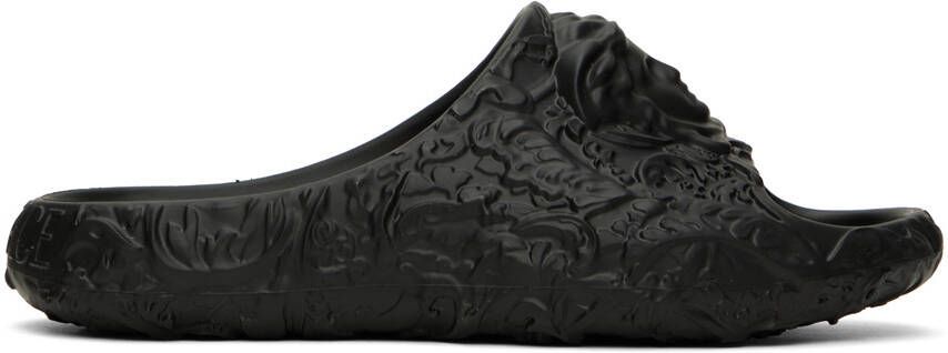 Versace Black Medusa Dimension Slides - Picture 5