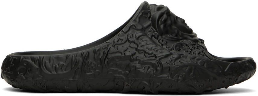 Versace Black Medusa Dimension Slides - Picture 5