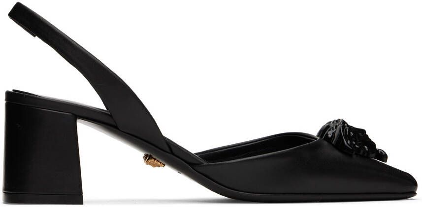 Versace Black Medusa Heels - Picture 5