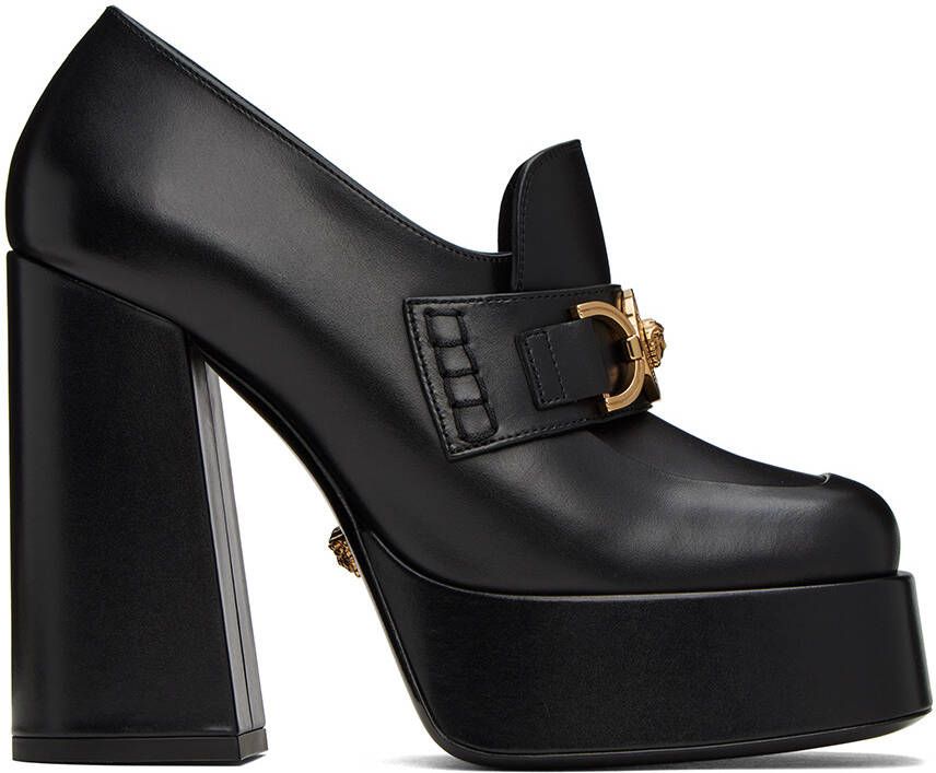 Versace Black Medusa Platform Heels - Picture 5