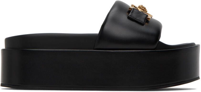 Versace Black Medusa Platform Sandals - Picture 5