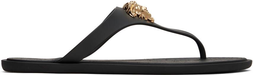 Versace Black Medusa Sandals - Picture 5