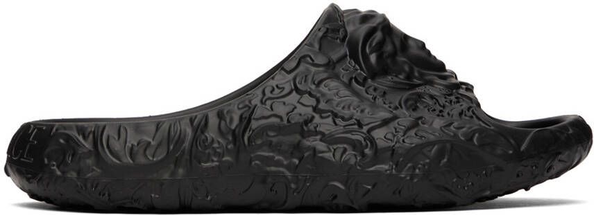 Versace Black Medusa Slides - Picture 4
