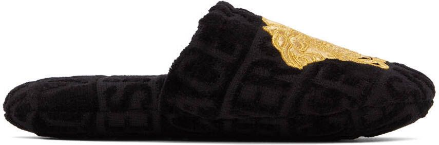 Versace Black Medusa Slippers - Picture 2