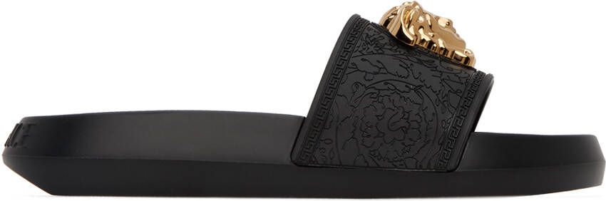 Versace Black Palazzo Slides - Picture 5