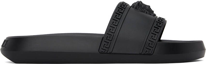 Versace Black Palazzo Slides