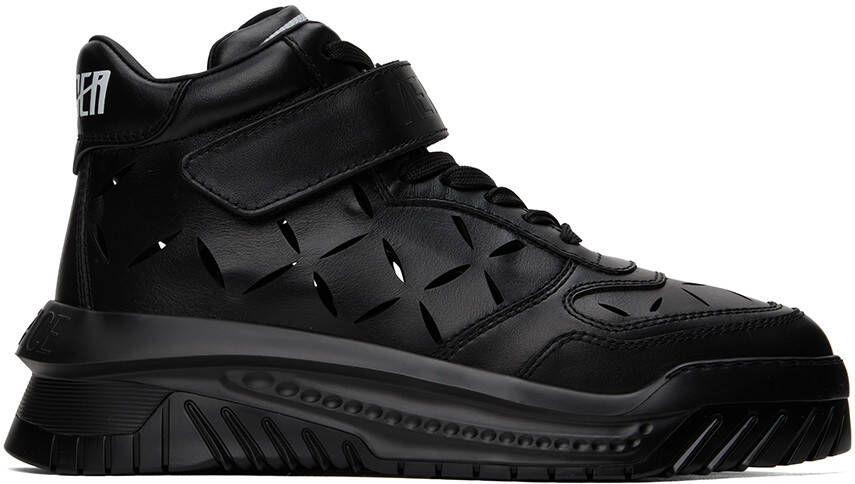 Versace Black Slashed 'Odissea' Sneakers - Picture 5