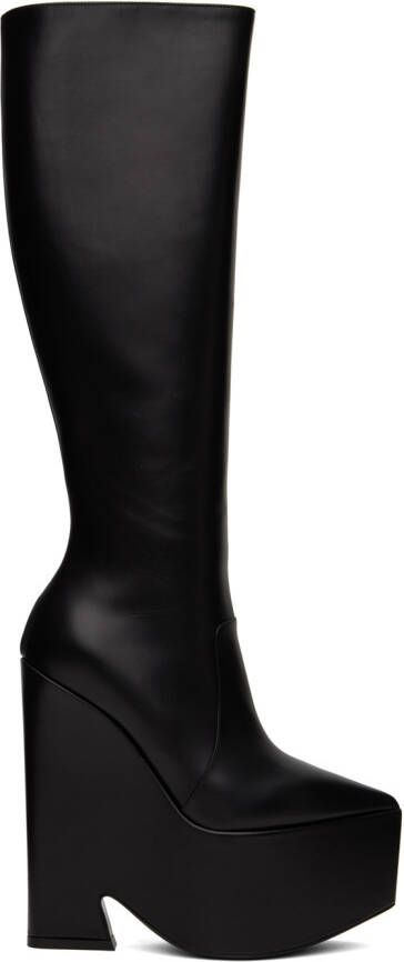 Versace Black Tempest Platform Tall Boots - Picture 2