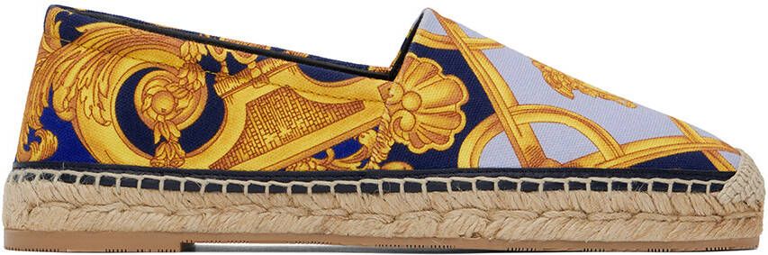 Versace Blue Barocco Espadrilles - Picture 5