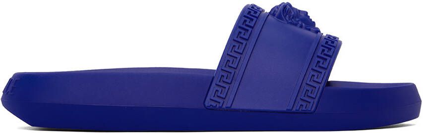 Versace Blue Palazzo Slides - Picture 4