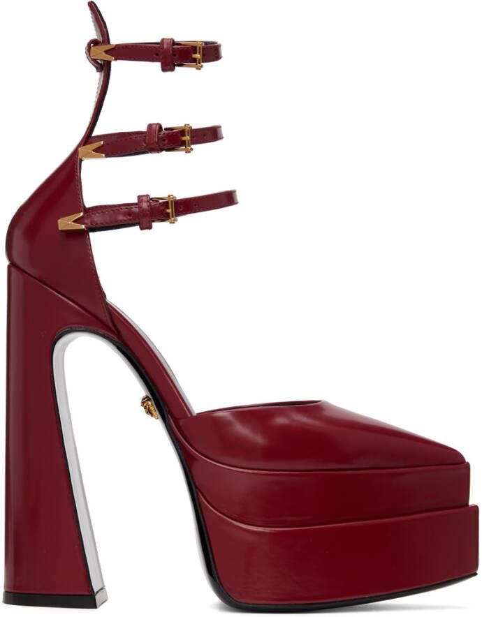 Versace Burgundy Aevitas Heels - Picture 4