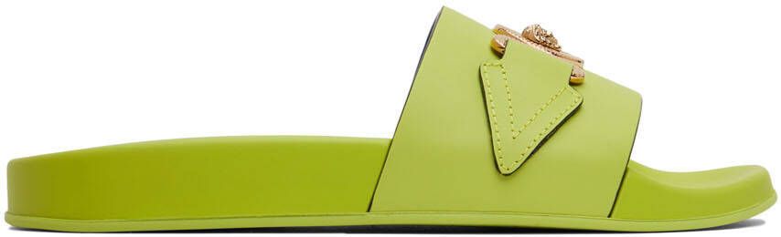 Versace Green Medusa Biggie Slides