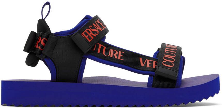Versace Jeans Couture Black & Blue Ipanema Sandals - Picture 5