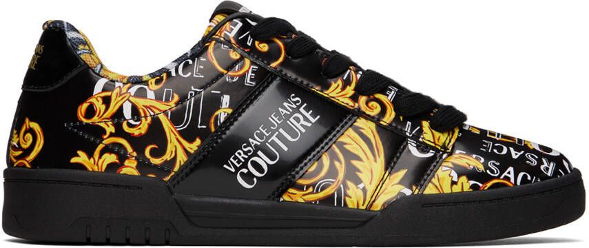 Versace Jeans Couture Black & Gold Brooklyn Sneakers - Picture 5