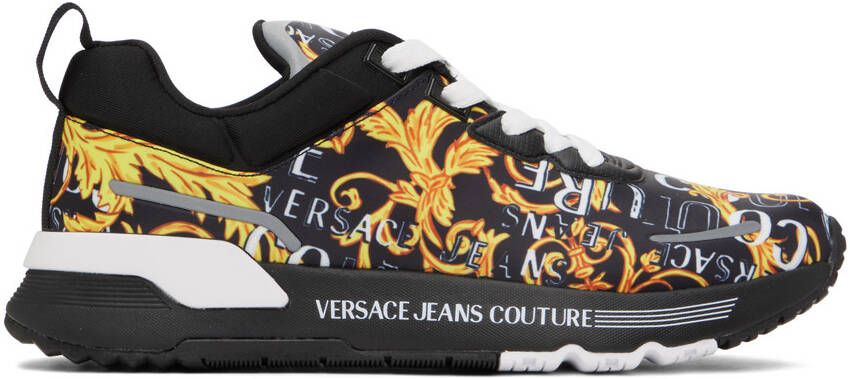 Versace Jeans Couture Black & Gold Dynamic Sneakers - Picture 5