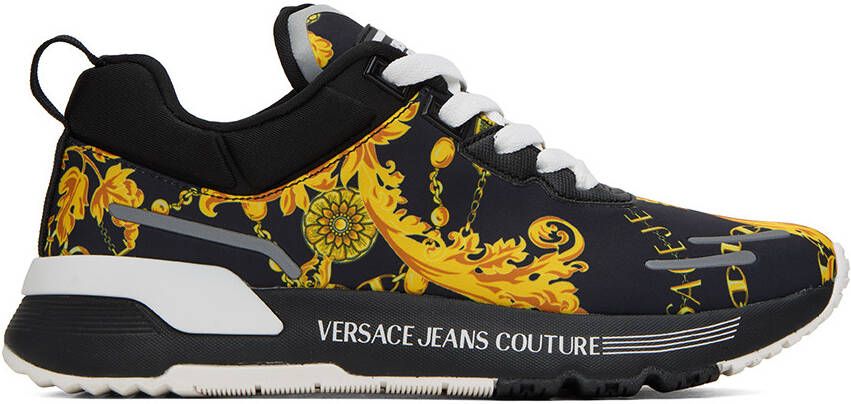 Versace Jeans Couture Black & Gold Dynamic Sneakers - Picture 5
