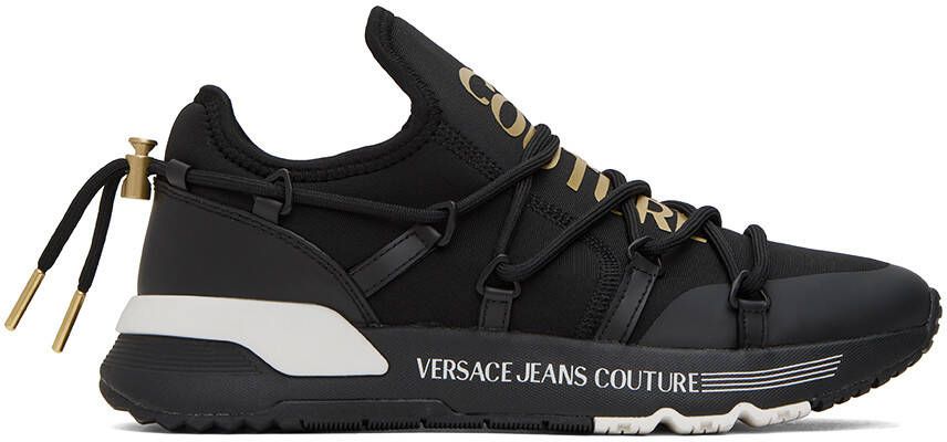 Versace Jeans Couture Black & Gold Dynamic Sneakers - Picture 5