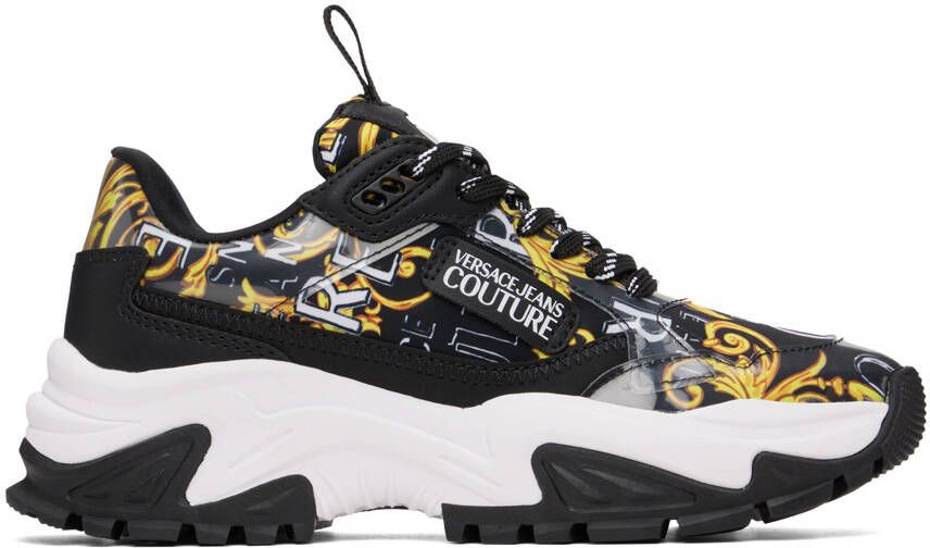 Versace Jeans Couture Black & Gold Logo Sneakers