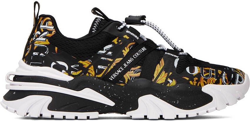 Versace Jeans Couture Black & Gold New Trail Trek Sneakers - Picture 4