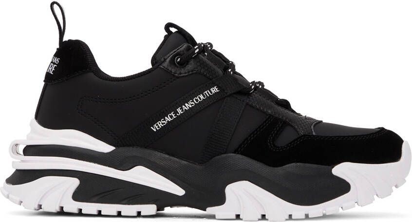 Versace Jeans Couture Black & White New Trail Trek Sneakers - Picture 5