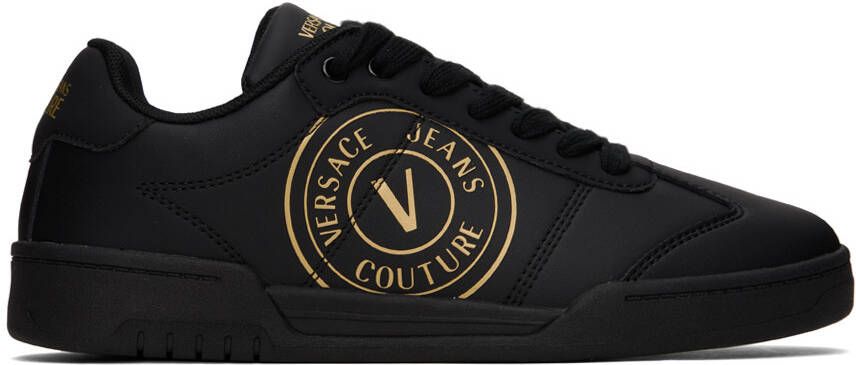 Versace Jeans Couture Black Brooklyn V-Emblem Sneakers - Picture 5