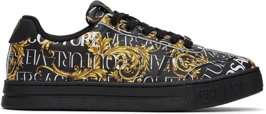 Versace Jeans Couture Black Court 88 Sneakers