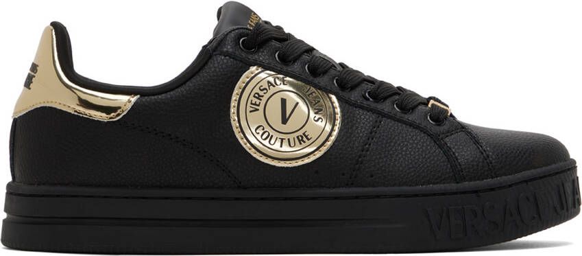 Versace Jeans Couture Black Court 88 V-Emblem Sneakers - Picture 5