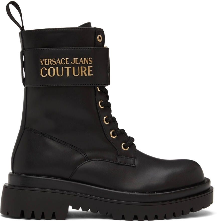Versace Jeans Couture Black Drew Ankle Boots - Picture 5