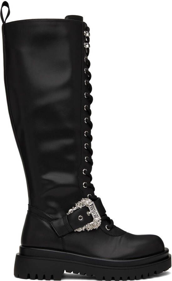 Versace Jeans Couture Black Drew Tall Boots - Picture 4