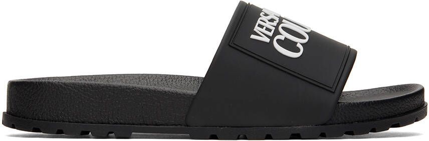Versace Jeans Couture Black Fondo Slides - Picture 5