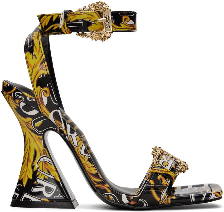 Versace Jeans Couture Black Kirsten Heeled Sandals - Picture 5